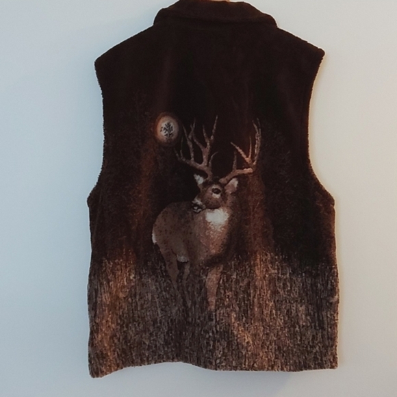 Vintage Milton Funwear Plush Deer Vest Size‎ Large - Picture 1 of 8
